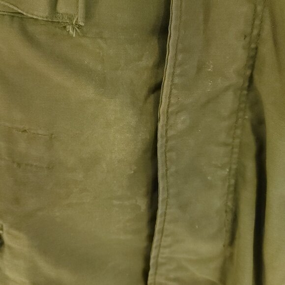 Vtg Military Cold Weather Field Coat Men's Med OG 107 Distressed Destroyed 80s - Picture 3 of 16